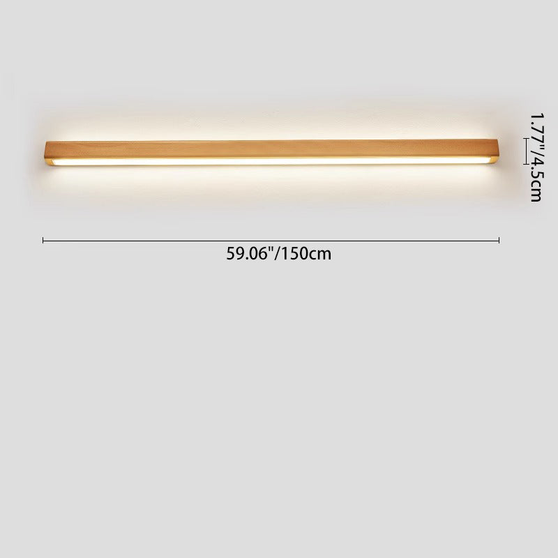 Minimalist Japanese Solid Wood LED Wall Sconce