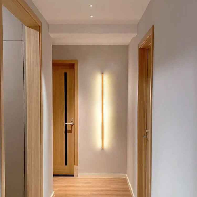 Minimalist Japanese Solid Wood LED Wall Sconce