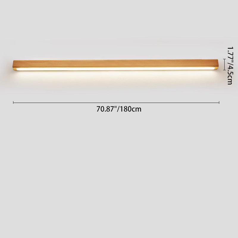 Minimalist Japanese Solid Wood LED Wall Sconce
