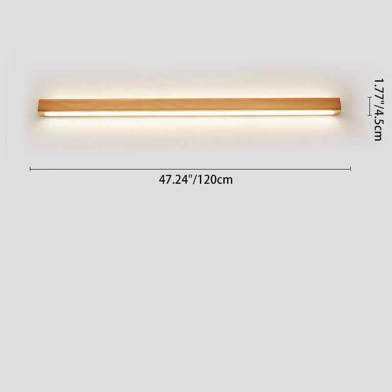 Minimalist Japanese Solid Wood LED Wall Sconce