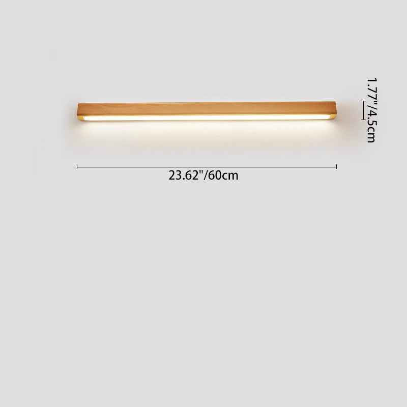Minimalist Japanese Solid Wood LED Wall Sconce