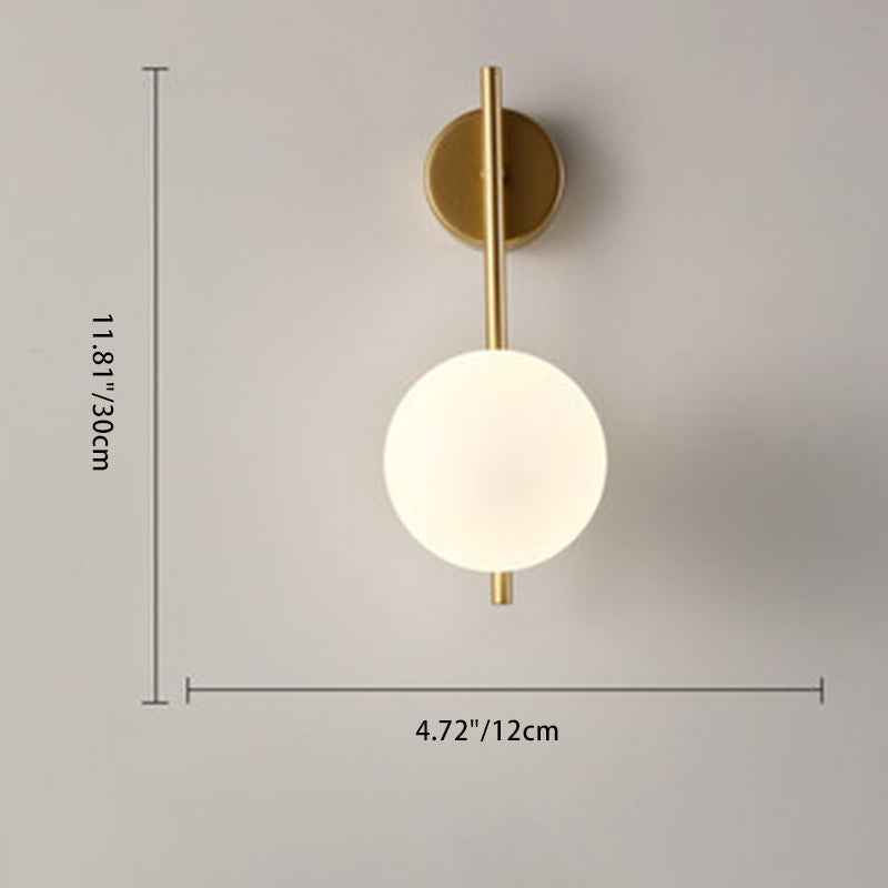 Modern Nordic Globe Iron and Glass 1-Light Wall Sconce for Living Room
