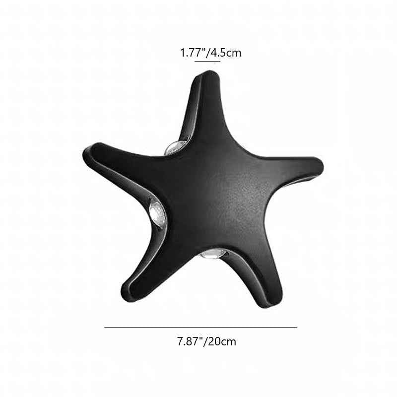 Modern Waterproof Starfish LED Outdoor Wall Sconce Lamp in Die-Cast Aluminum and Acrylic for Patios