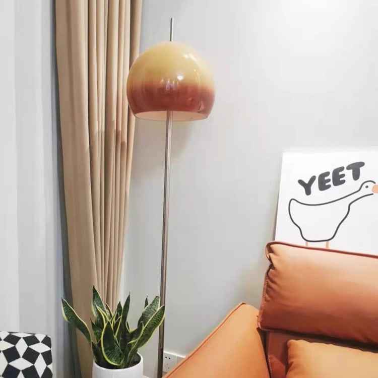 Contemporary Mid-Century Mushroom-Shaped Round Iron and Acrylic 2-Light Floor Lamp for Living Room
