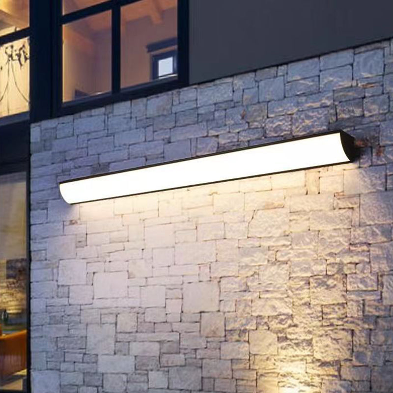 Contemporary Waterproof Rectangular Aluminum and Acrylic LED Outdoor Wall Light for Gardens