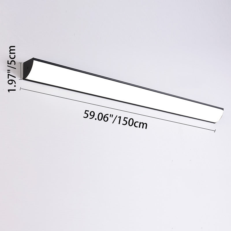 Contemporary Waterproof Rectangular Aluminum and Acrylic LED Outdoor Wall Light for Gardens