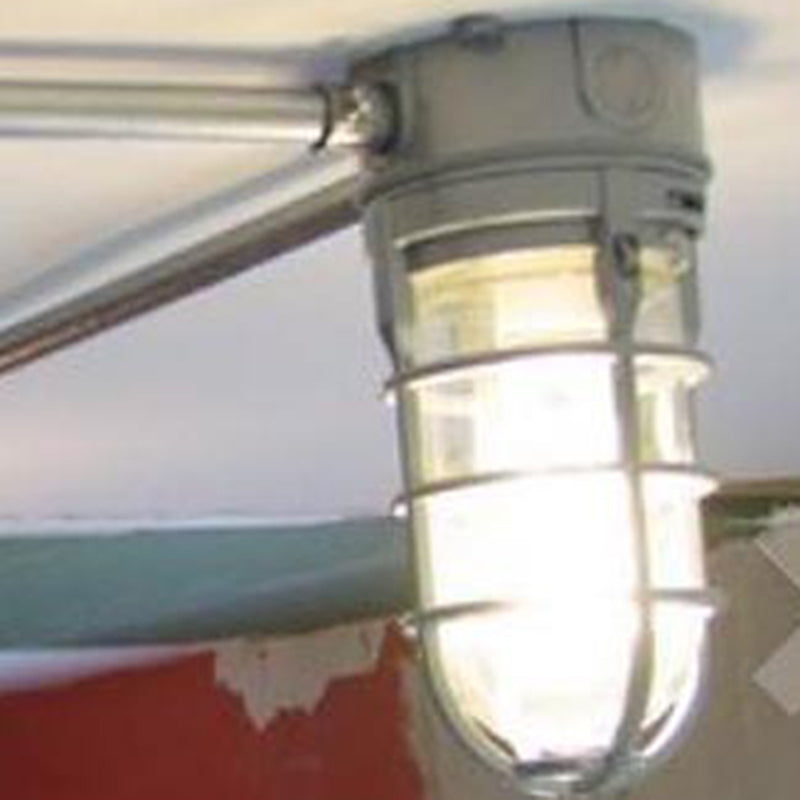 Modern Industrial Waterproof Aluminum Alloy Glass Cylinder 1-Light Semi-Flush Mount Ceiling Light for Outdoor Patios