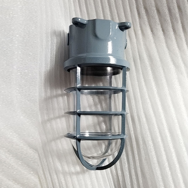 Modern Industrial Waterproof Aluminum Alloy Glass Cylinder 1-Light Semi-Flush Mount Ceiling Light for Outdoor Patios