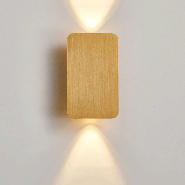 Nordic Minimalist Aluminum Rectangular LED Wall Sconce with 2 Lights