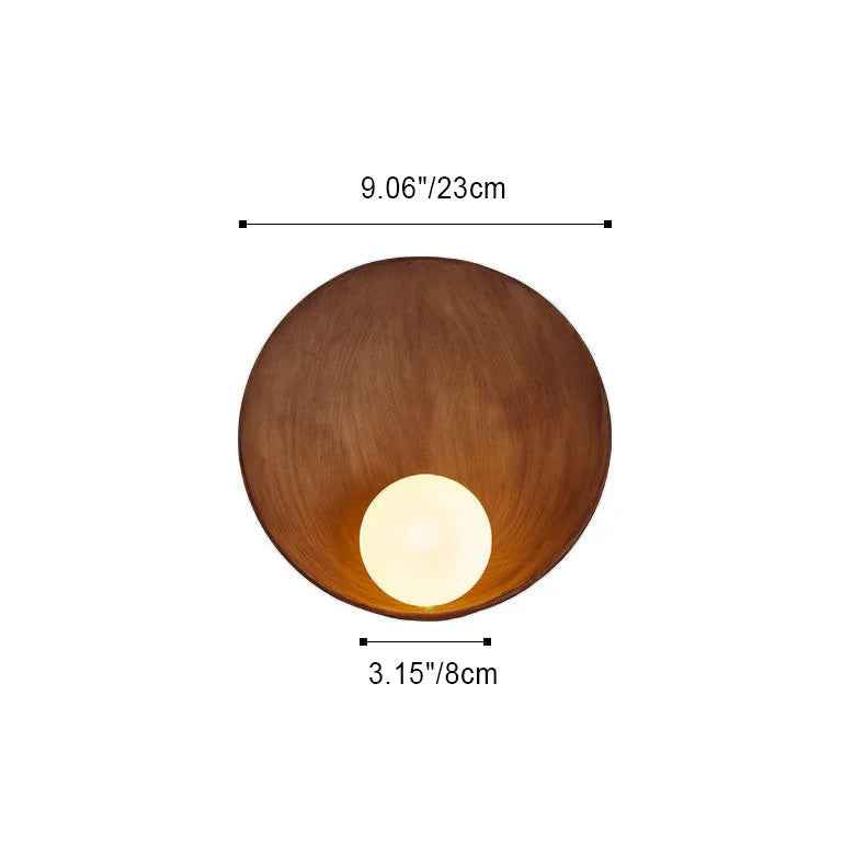 Contemporary Minimalist Round Iron and Resin 1-Light Wall Sconce