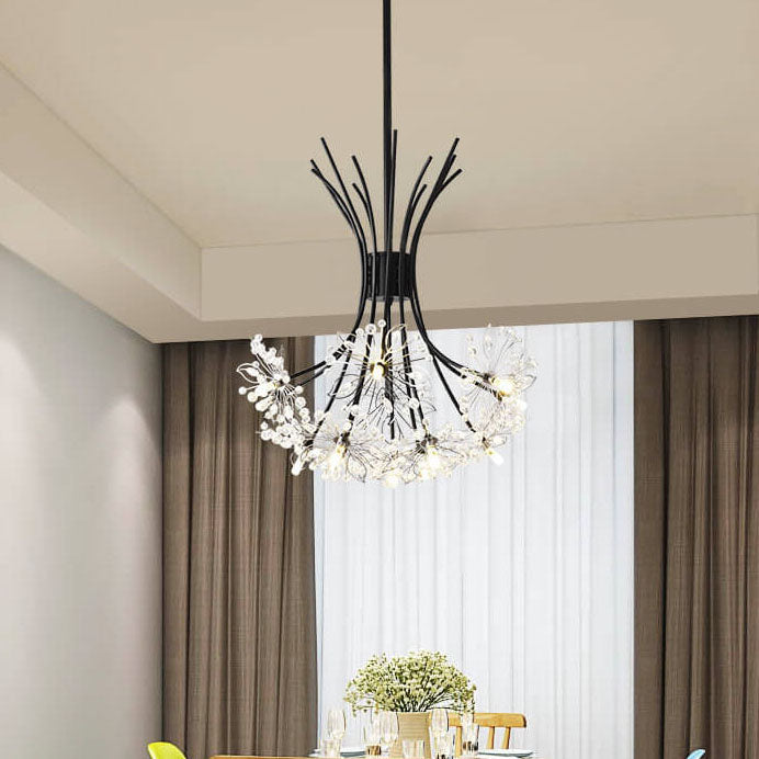 Chandeliers with Crystal Dandelion Shades - 13 to 19 Lights