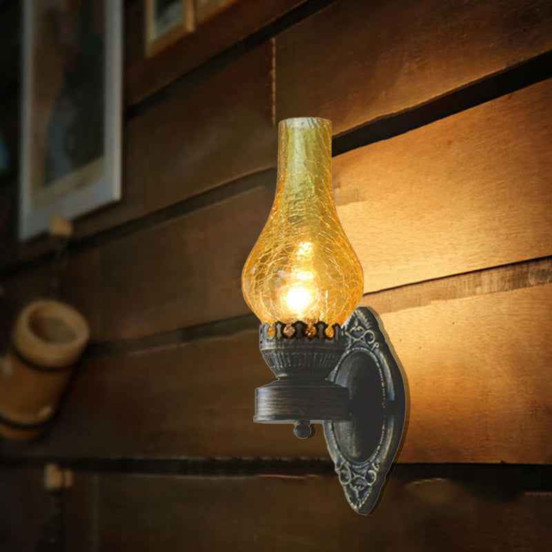 Vintage-Inspired Kerosene Single-Light Wall Sconce