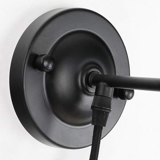 Vintage Industrial Wrought Iron Single-Light Pulley Wall Sconce