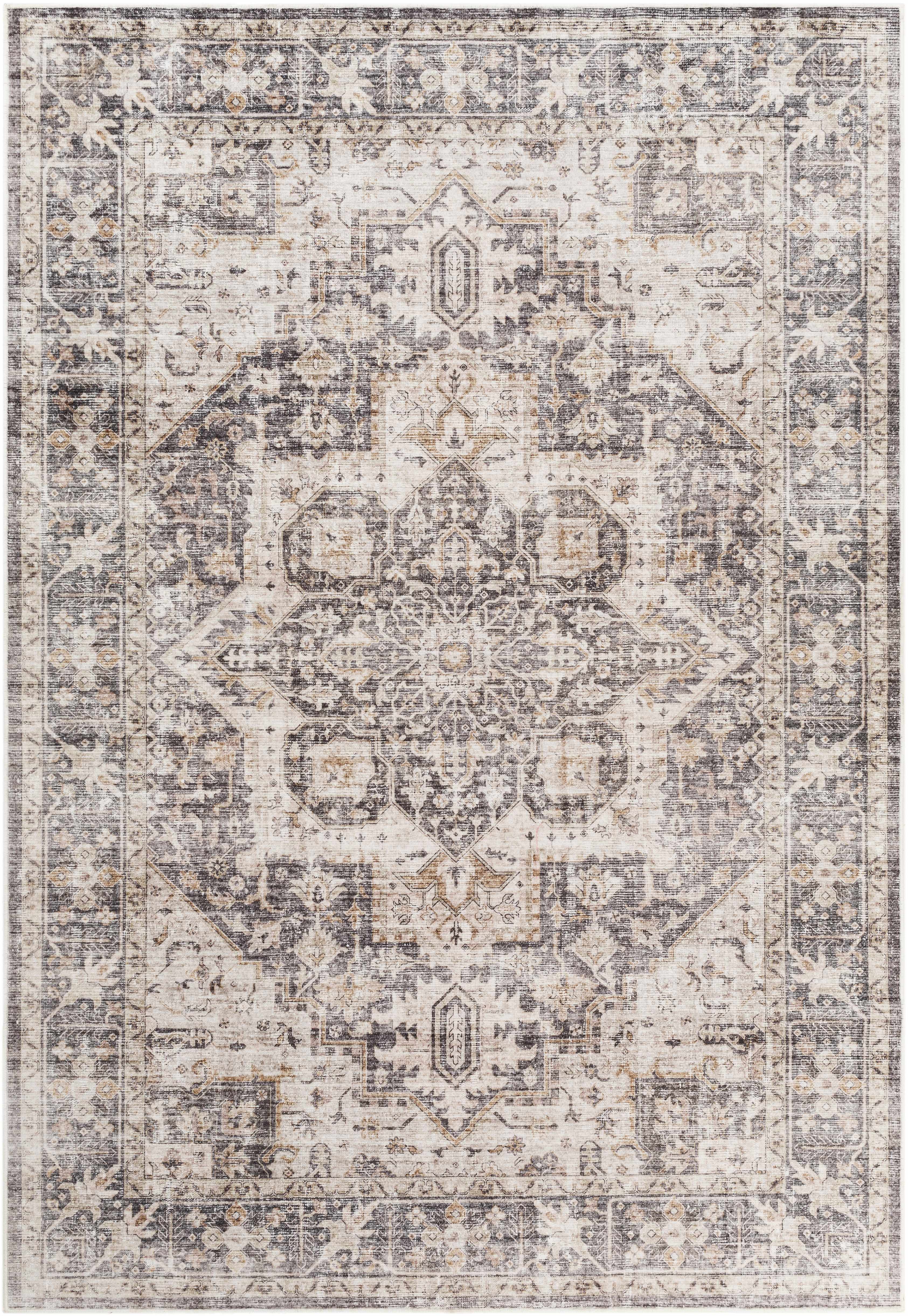 Bela Washable Area Rug  Low Pile  Machine Woven Polyester