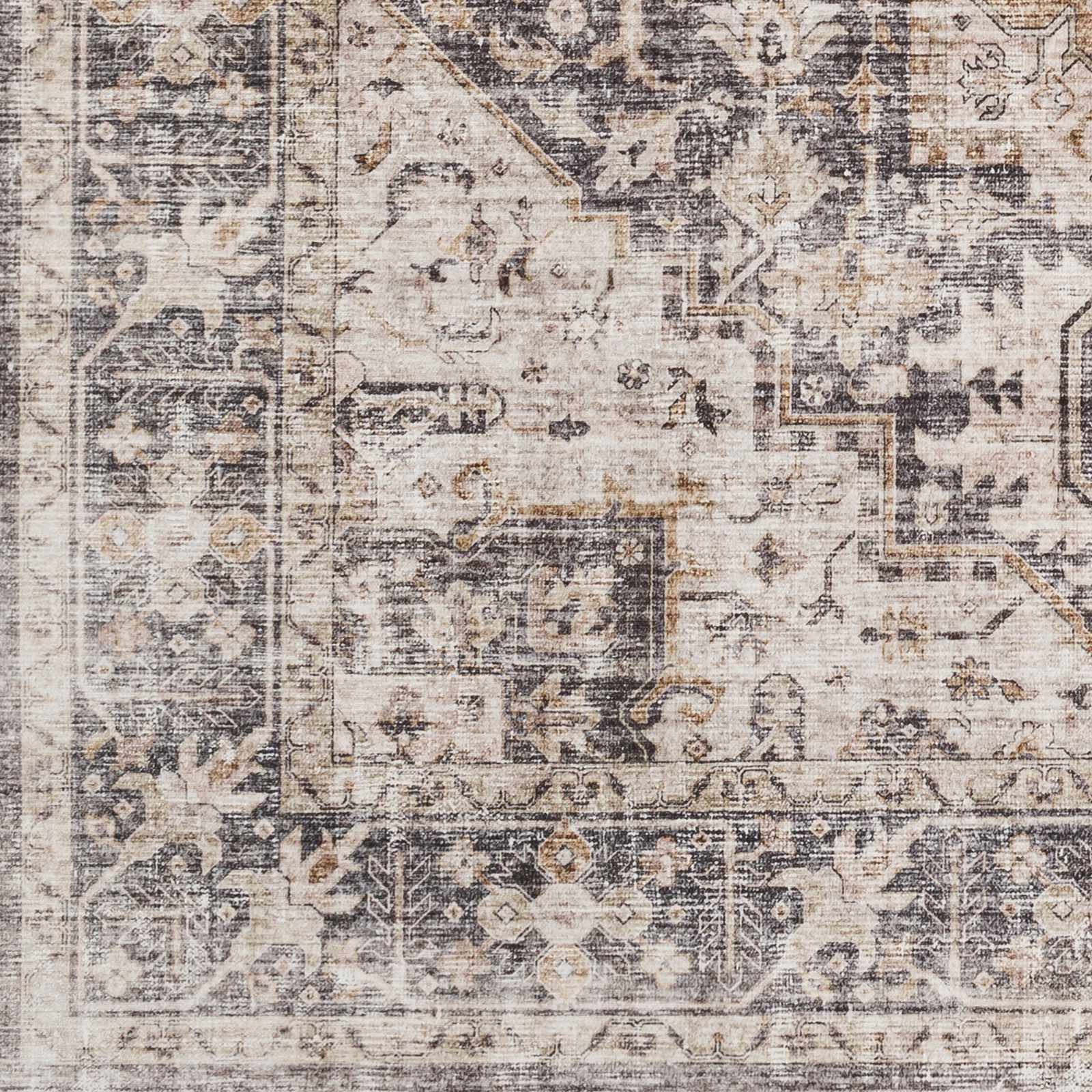 Bela Washable Area Rug  Low Pile  Machine Woven Polyester