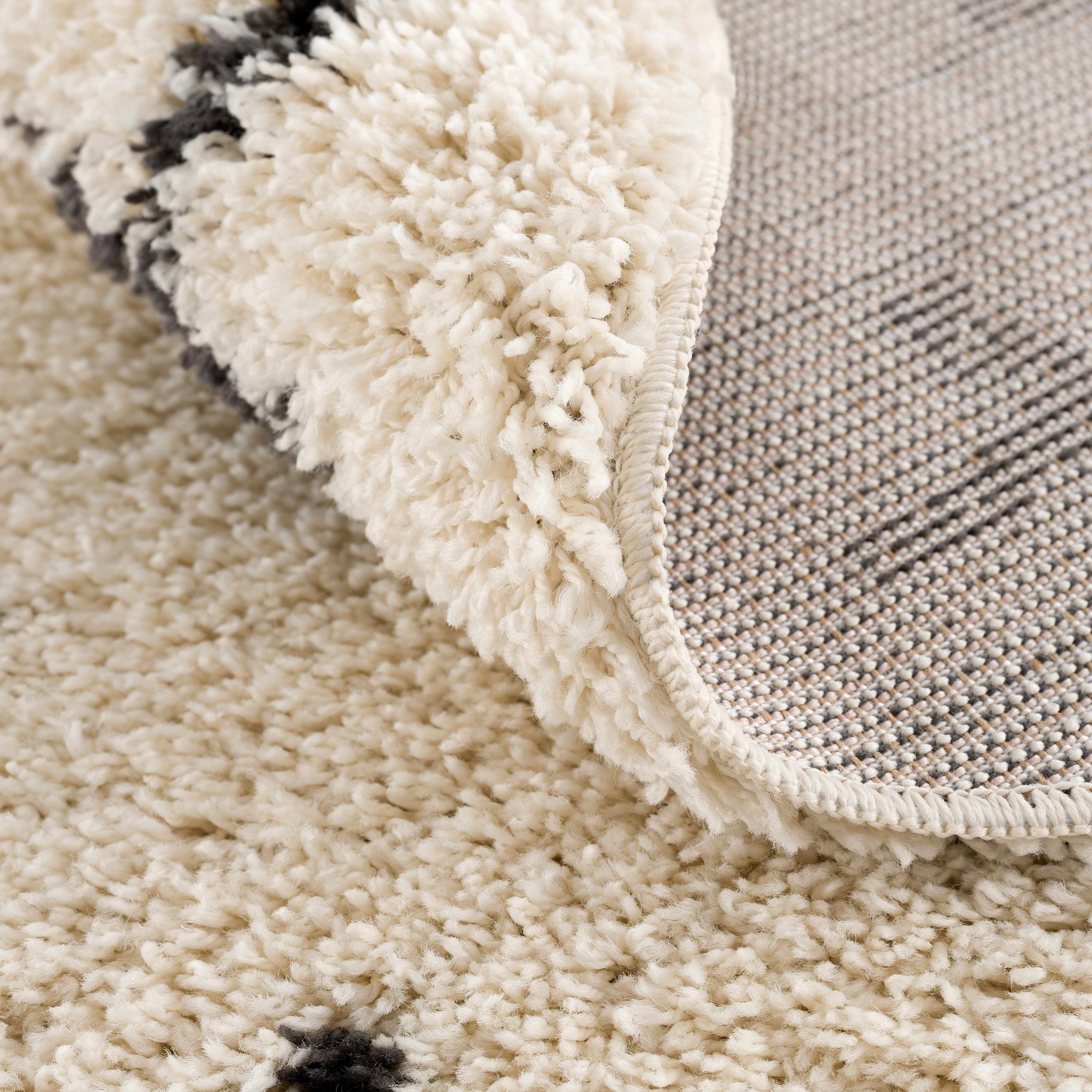 Bello Shag Area Rug  Plush Pile, Bohemian Design