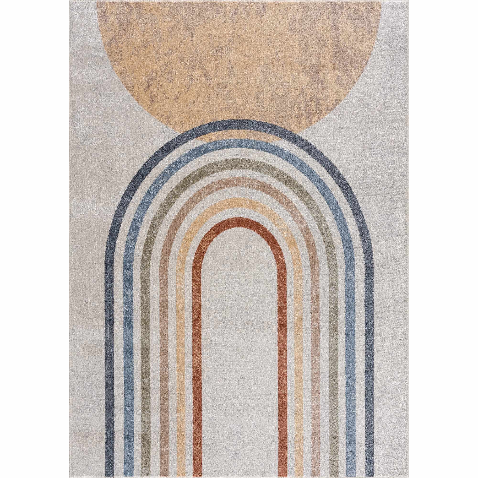 Giza Area Rug  Machine Washable  Contemporary Design