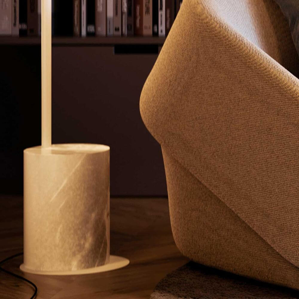 Bello Arc Lamp | Marble Base, Adjustable Metal Shade