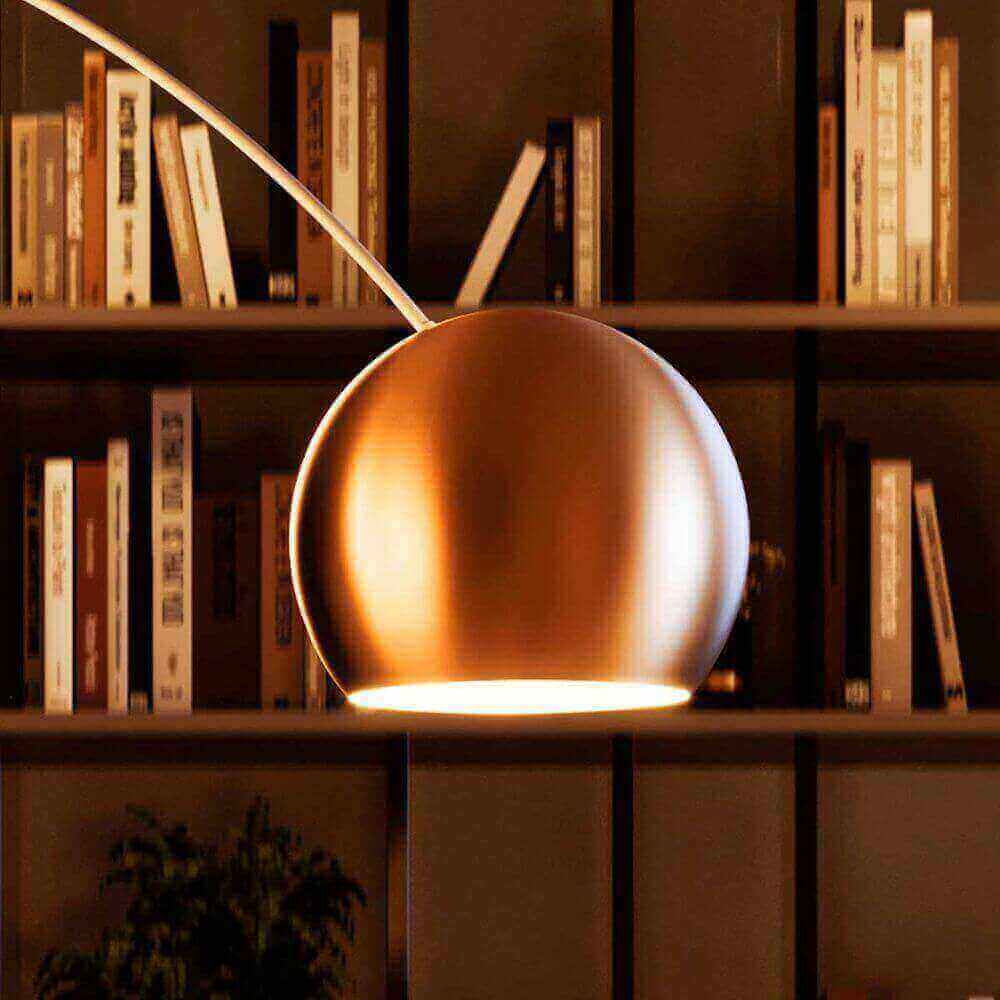 Bello Arc Lamp | Marble Base, Adjustable Metal Shade