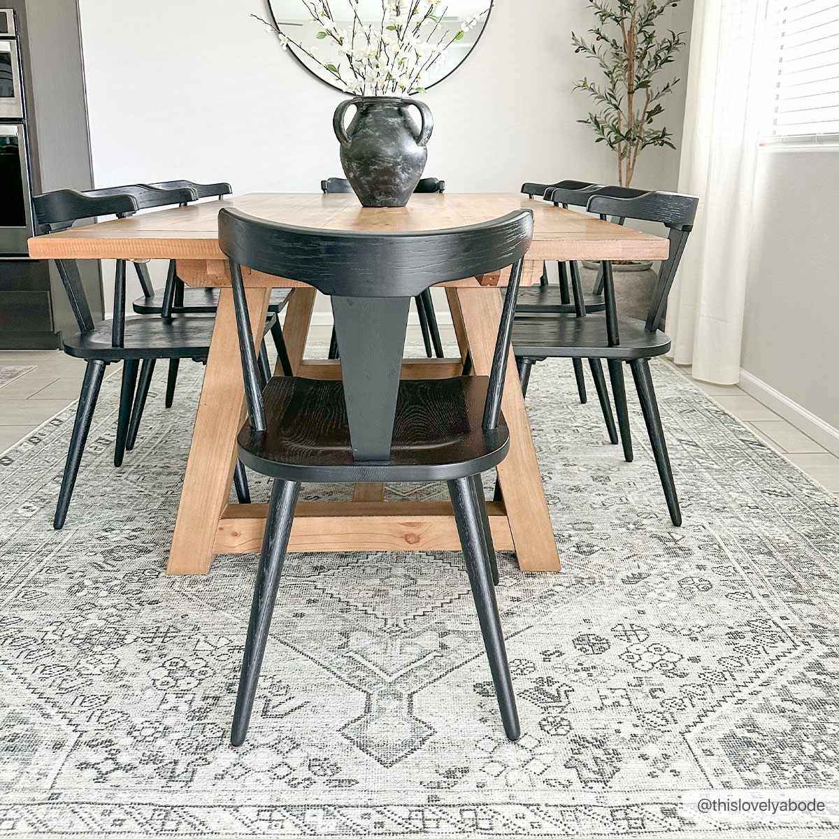 Bela Washable Rug  Machine Woven  Cream and Sage Design