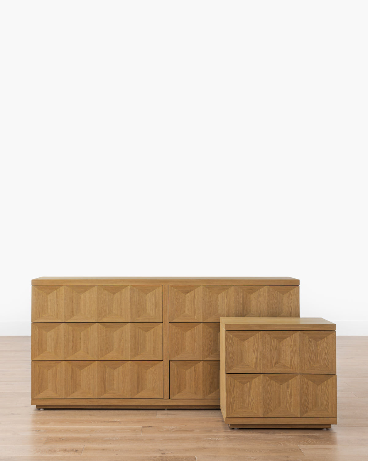 Bela 6-Drawer Dresser White Oak with Spacious Storage