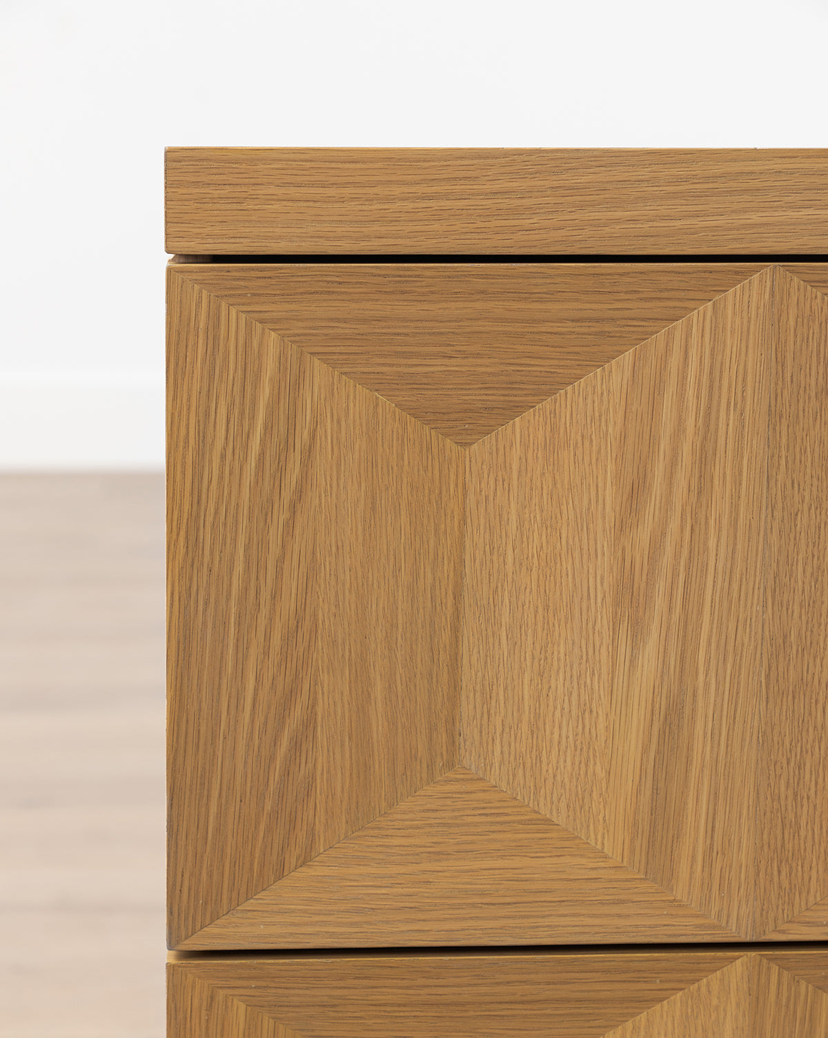 Bela Nightstand White Oak  Spacious Storage