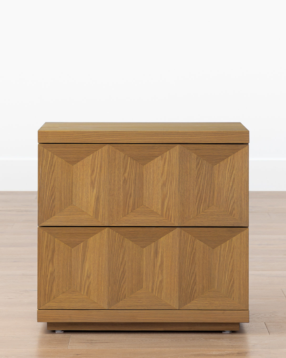 Bela Nightstand White Oak  Spacious Storage
