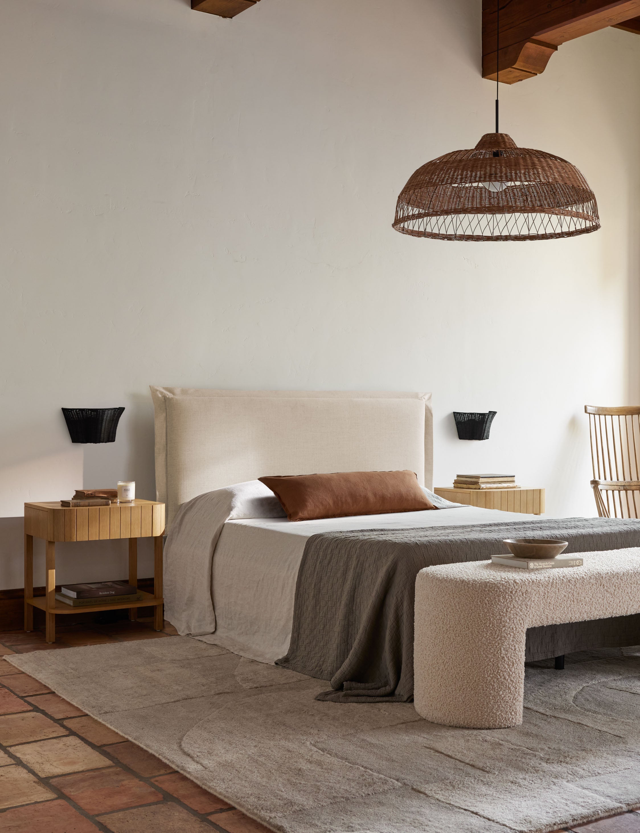 Kairo Wall Sconce | Woven Wicker Design, Unique Silhouette