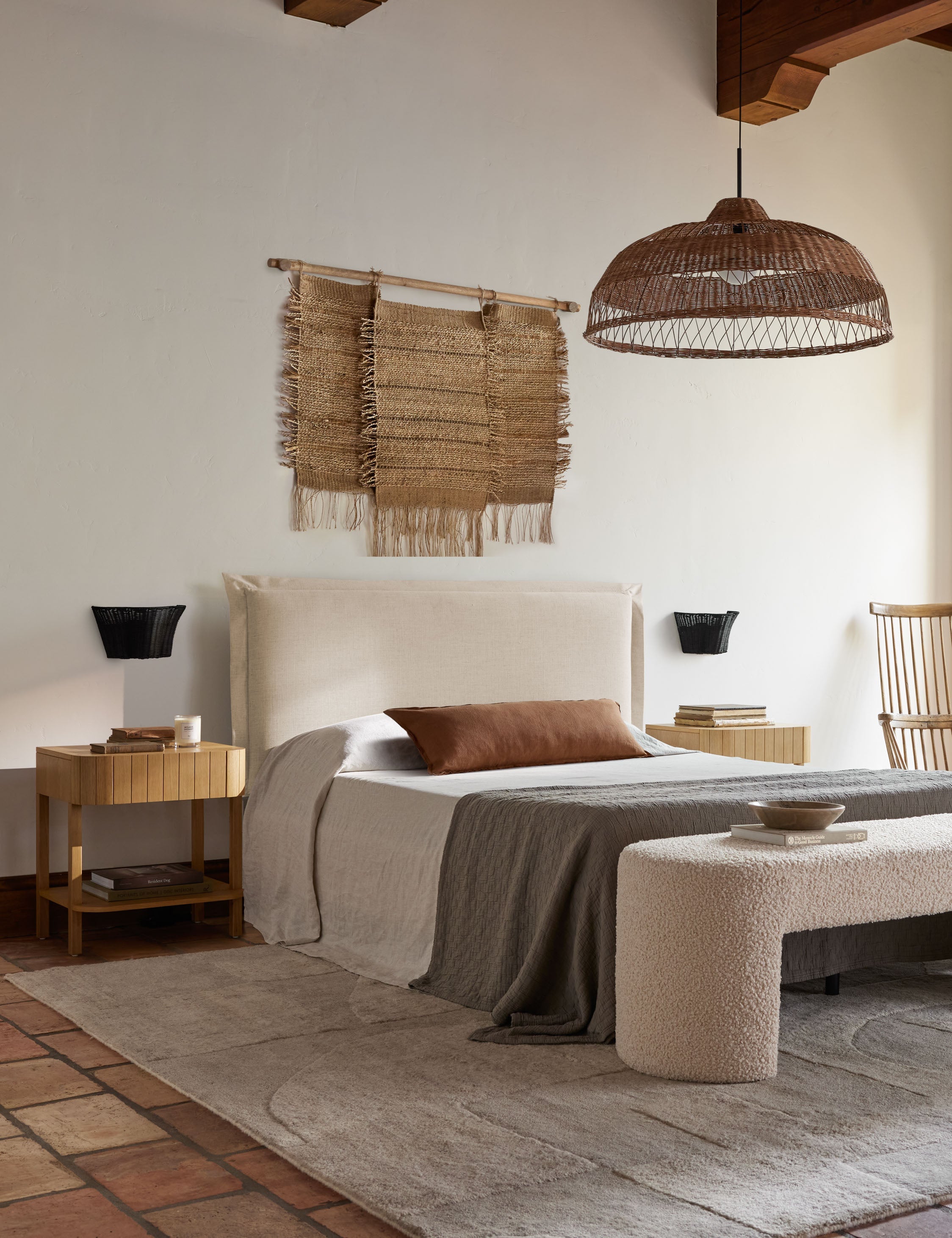 Luna Linen Lumbar Pillow | Superior Long Fiber Flax, Tonal Stitch Detail
