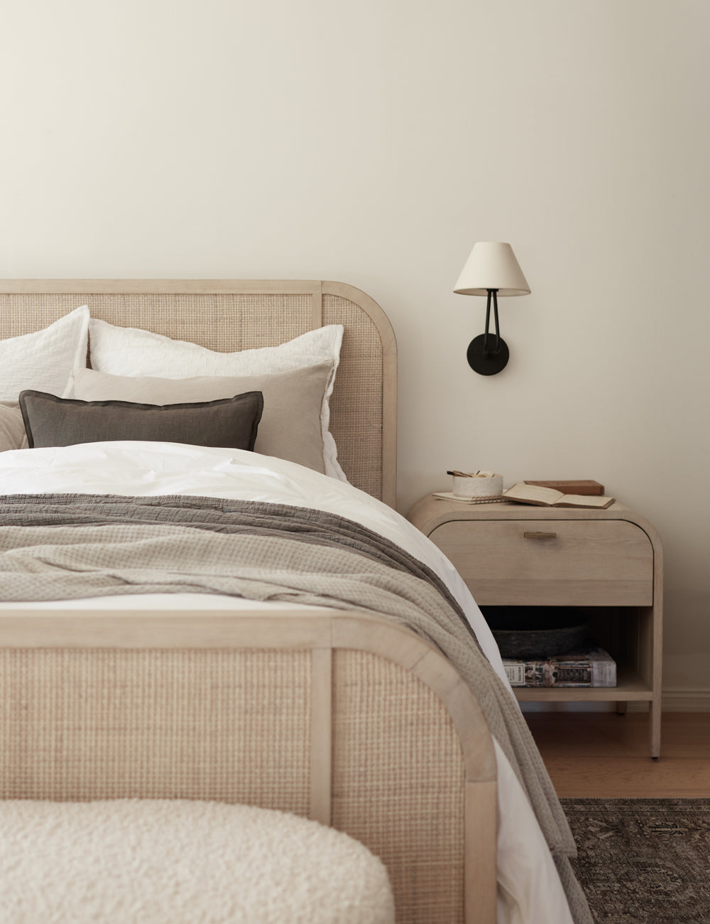 Haven Wall Sconce | Double-Arm Design, Cream Shade