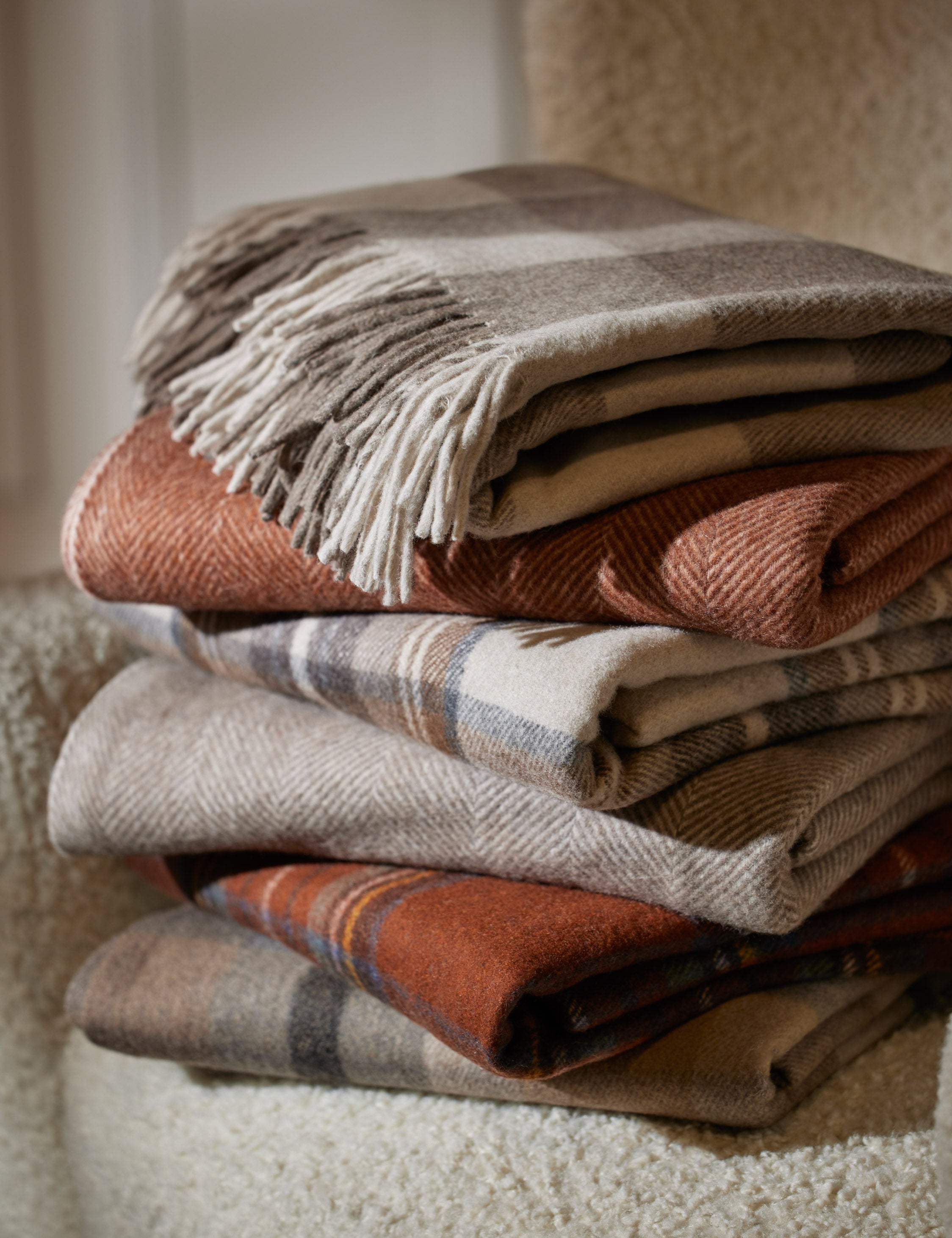 Bello Recycled Wool Throw | Soft, Durable Twill Weave Blanket