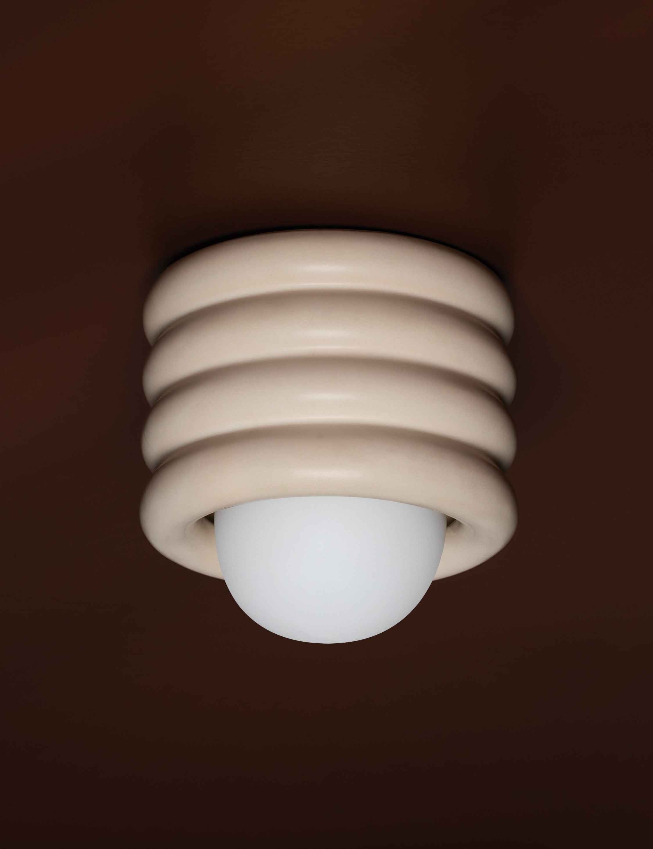 Bela Flush Mount Light | Damp-Rated Ceramic Design