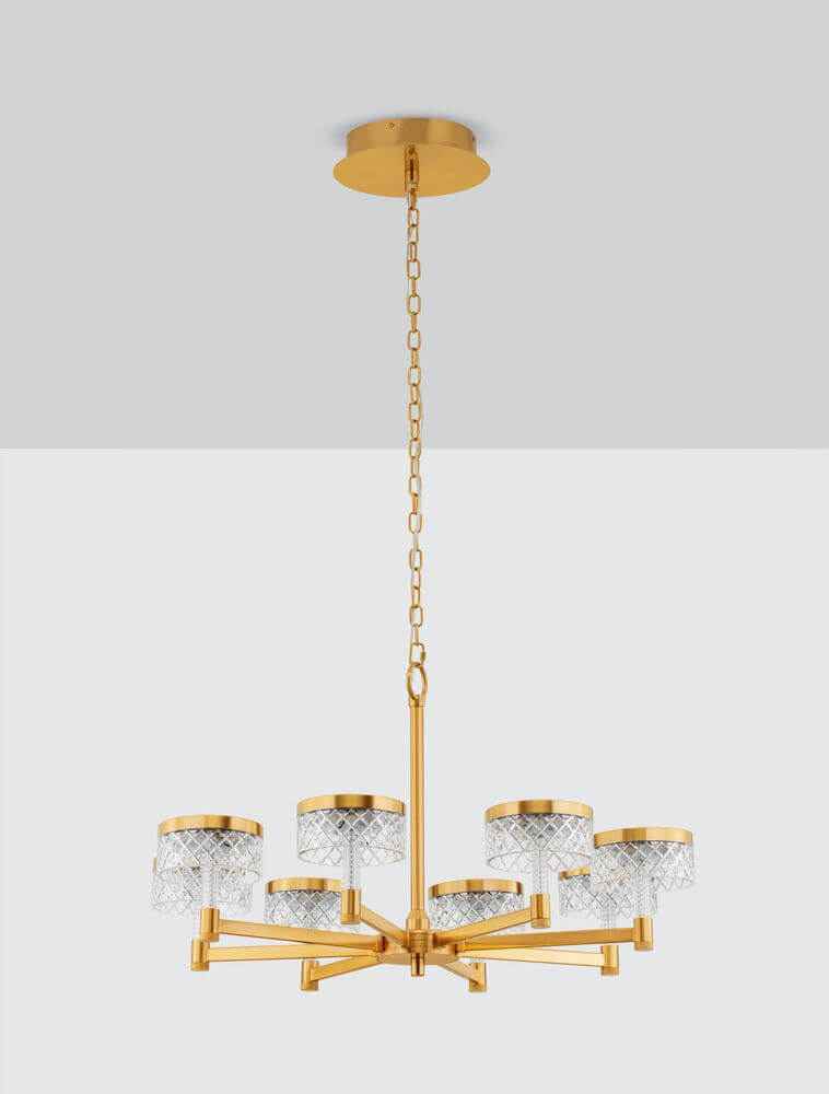 Bela LED Pendant Light | 8-Flame, Ø 80.7cm, 3000K Gold
