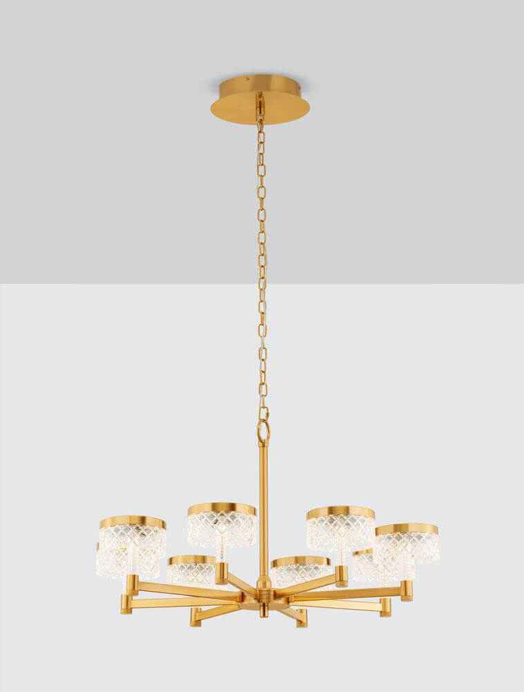 Bela LED Pendant Light | 8-Flame, Ø 80.7cm, 3000K Gold