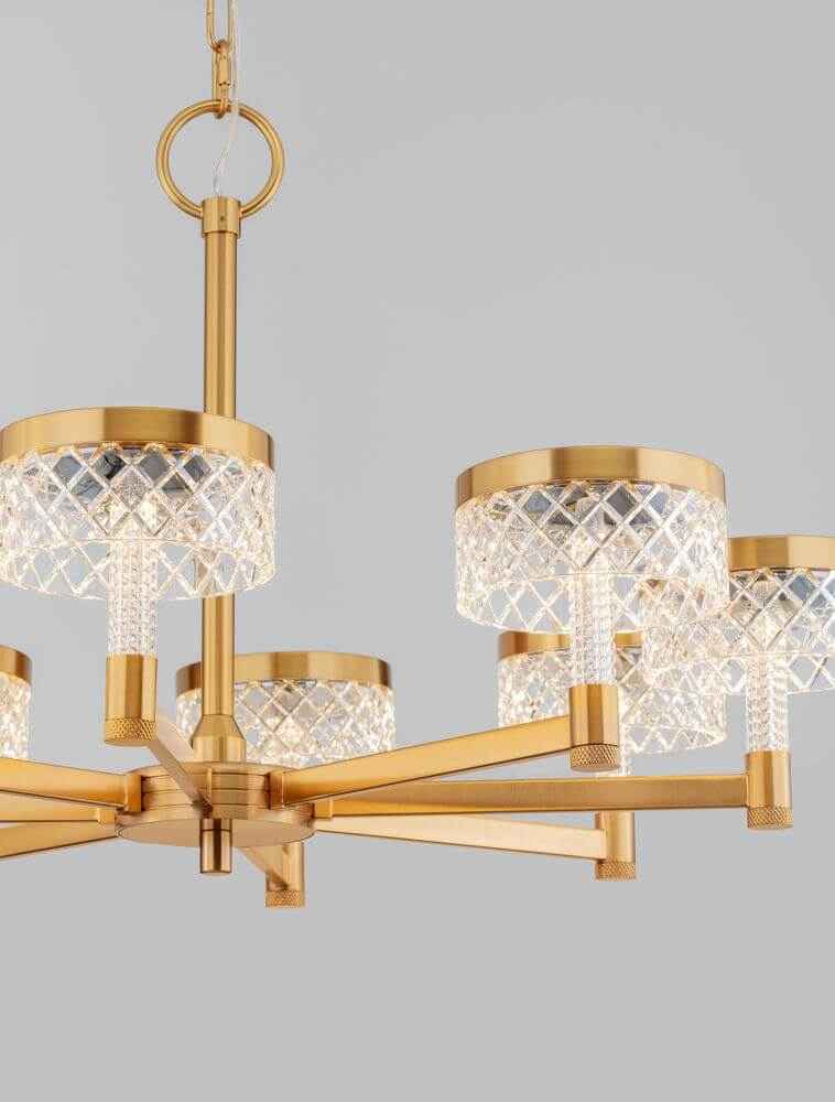 Bela LED Pendant Light | 8-Flame, Ø 80.7cm, 3000K Gold
