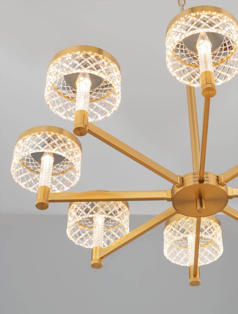 Bela LED Pendant Light | 8-Flame, Ø 80.7cm, 3000K Gold