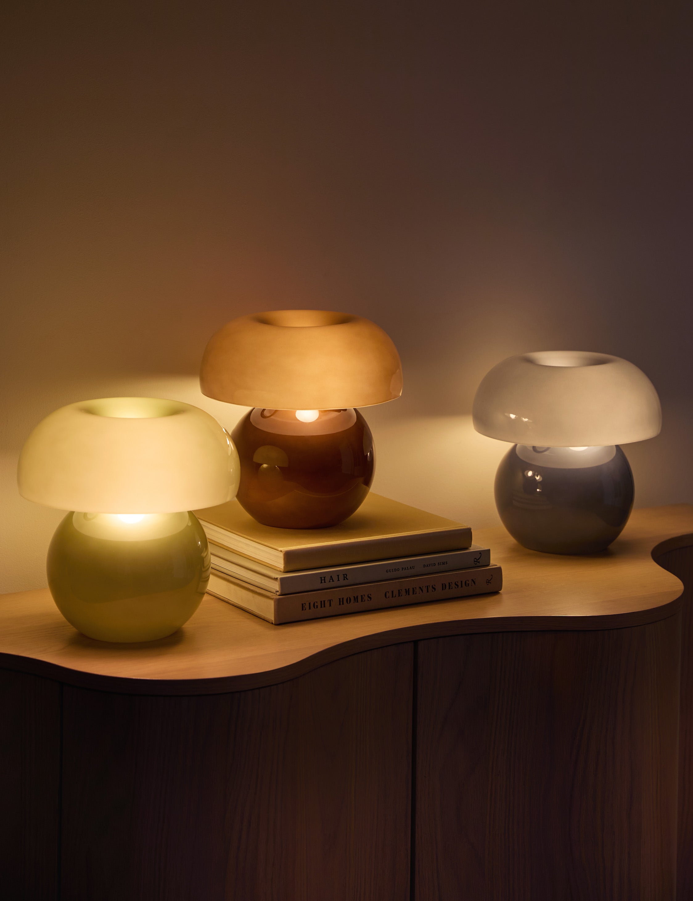 Bela Table Lamp | Mushroom-Inspired Glass, Compact Design