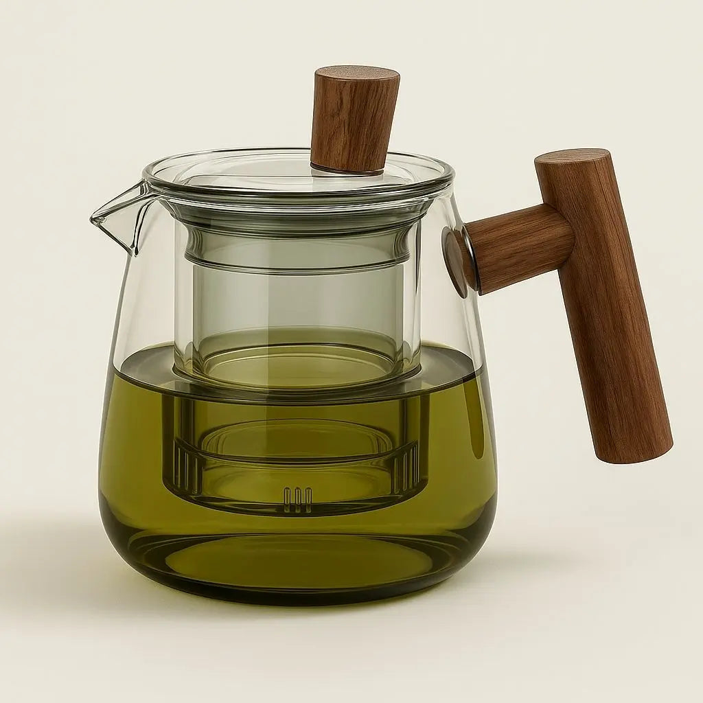 Bela Theepot | Borosilicaatglas, Houten Handvat, 550 ml