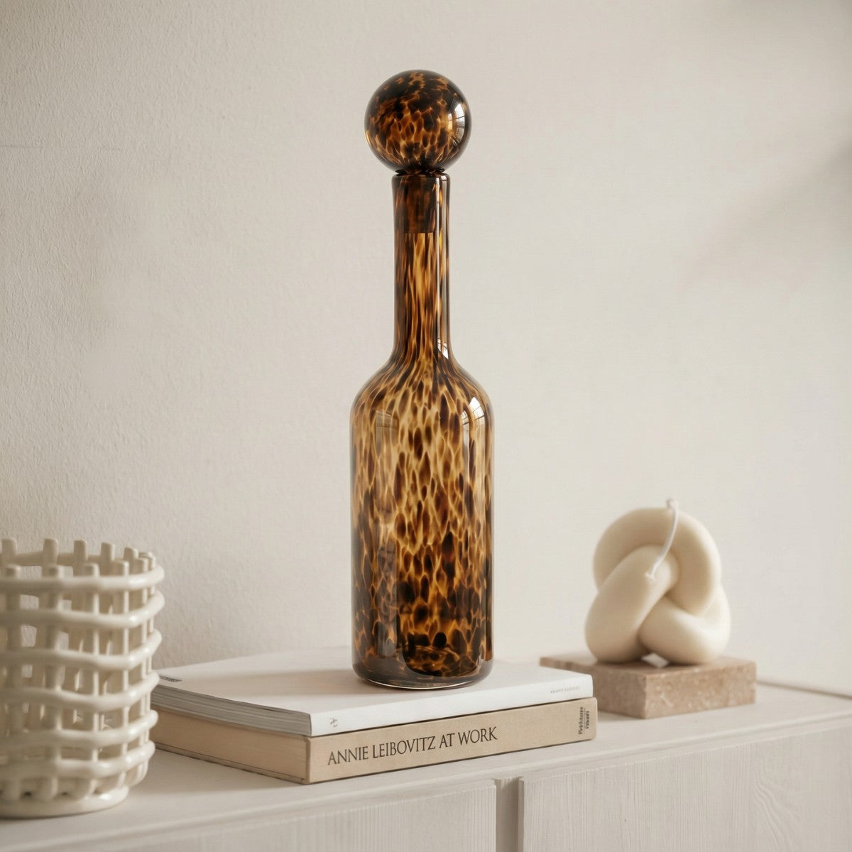 Cairo Glass Decanter | 52 cm, Animal Print Design