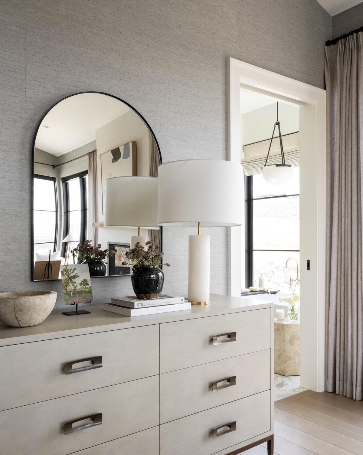 Wren Arched Mirror  Iron Frame, Shatterproof Glass