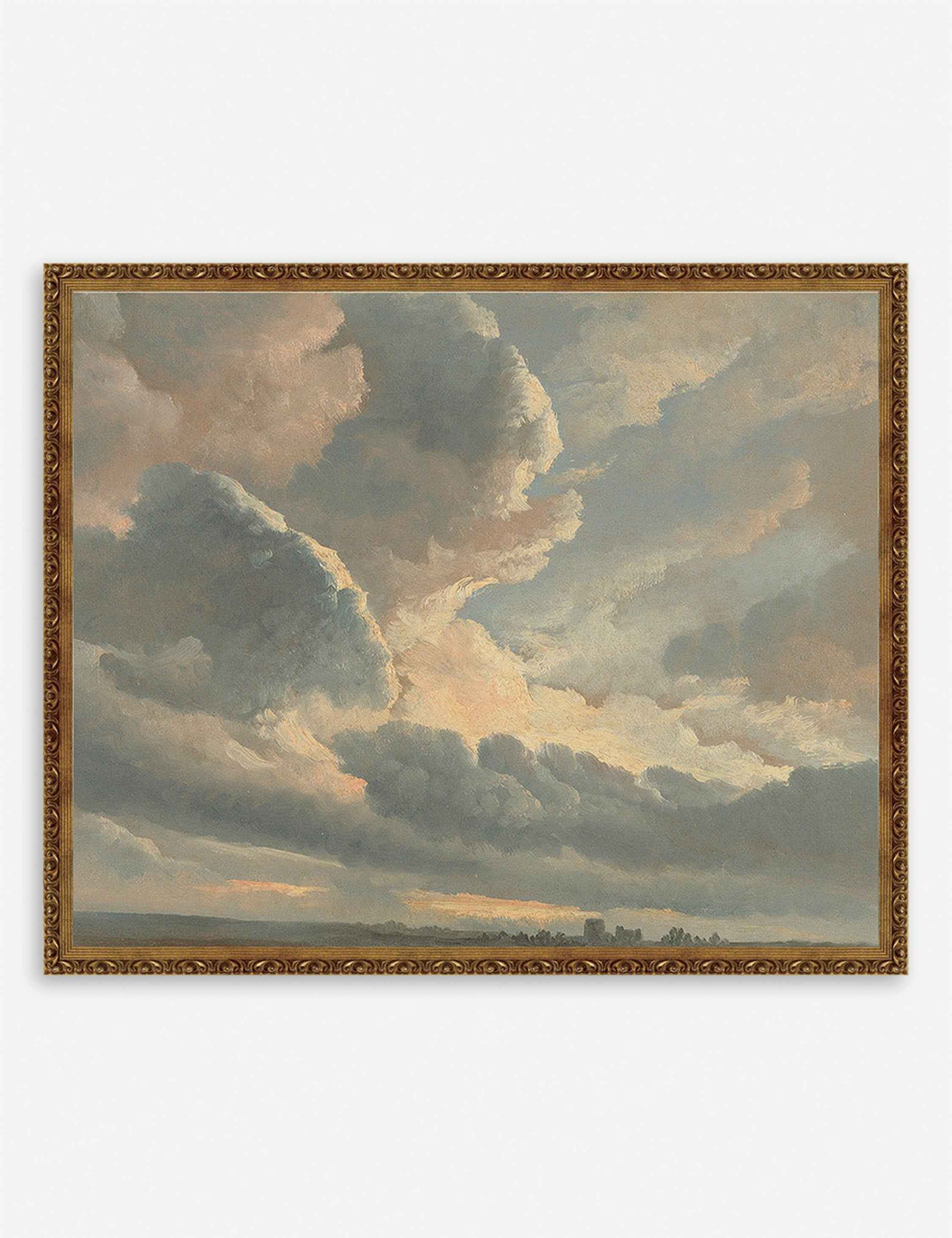 Cielo Wall Art | Textured Sunset Clouds Over Rome