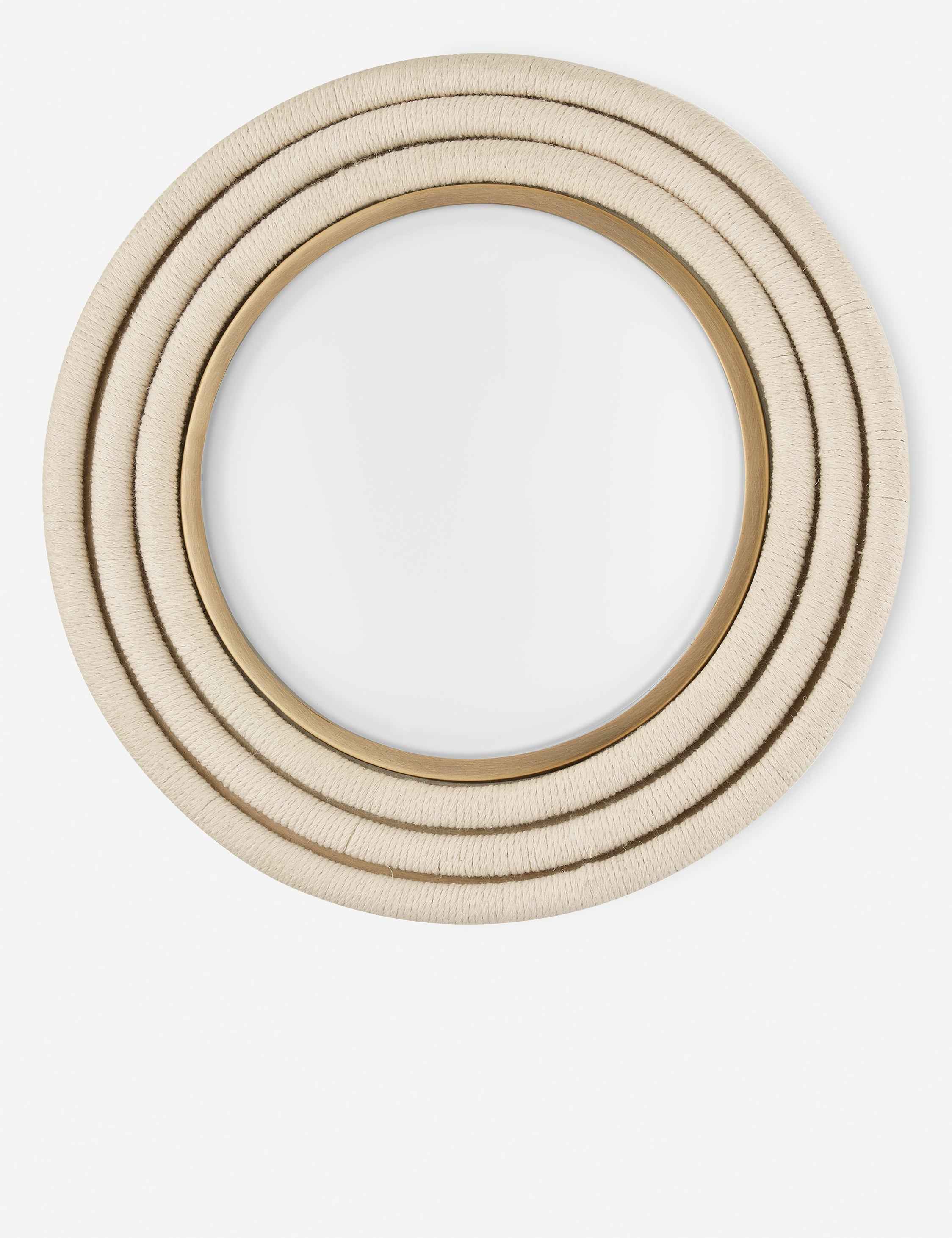 Rolo Flush Mount Light | Opal Matte Shade, Rope-Wrapped Detail
