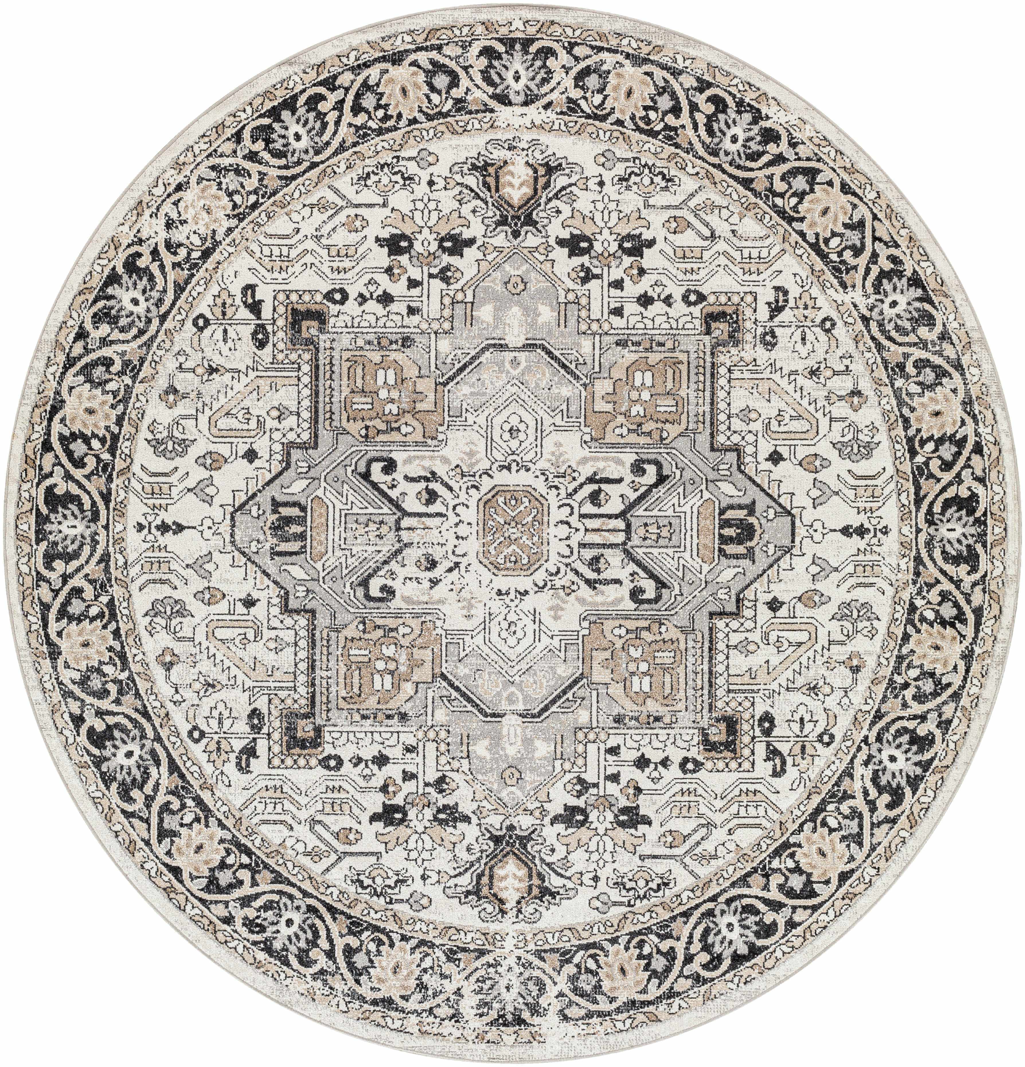 Cavara Area Rug  Washable  Traditional Style, Low Pile