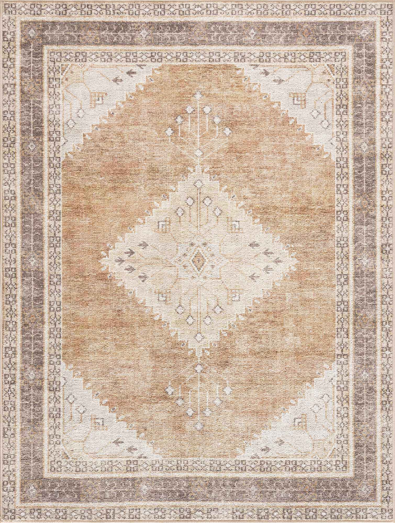 Albas Area Rug  Machine Washable  Medium Pile  Traditional Style