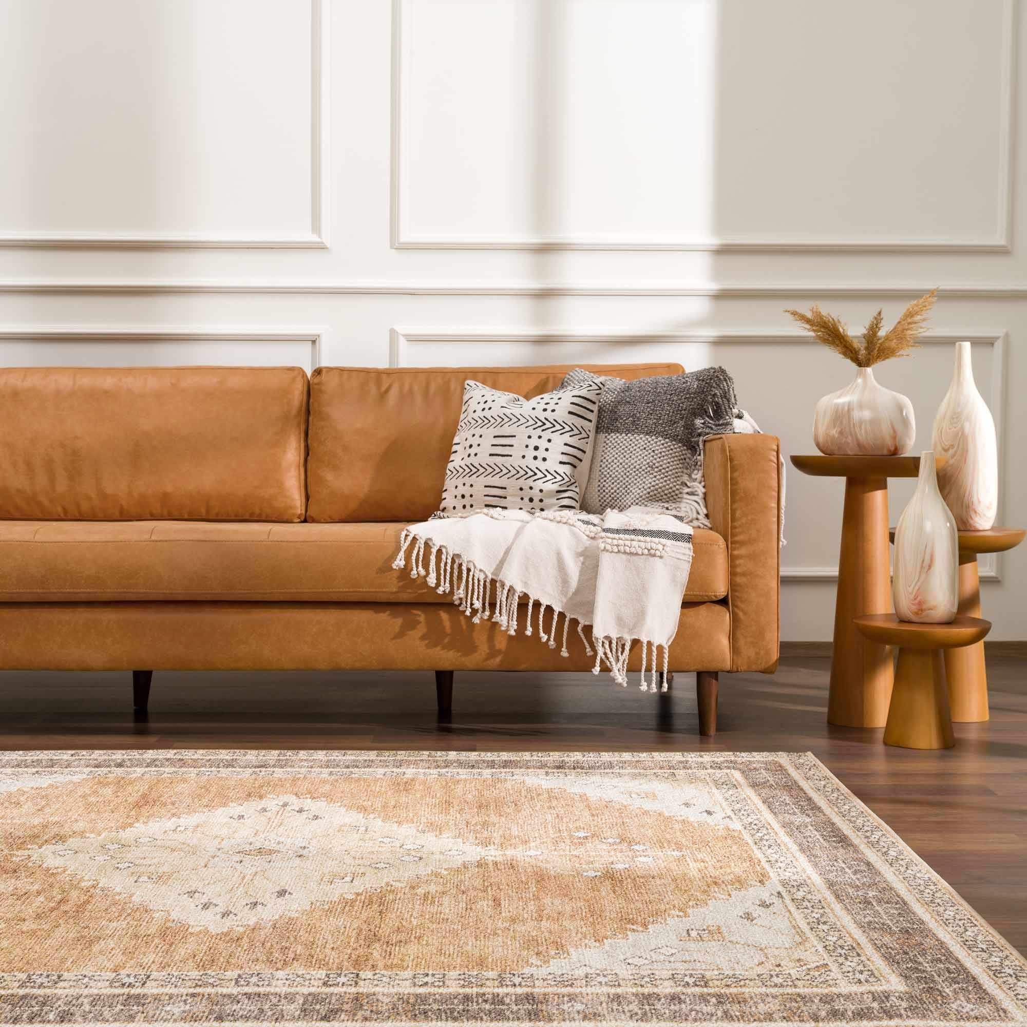 Albas Area Rug  Machine Washable  Medium Pile  Traditional Style