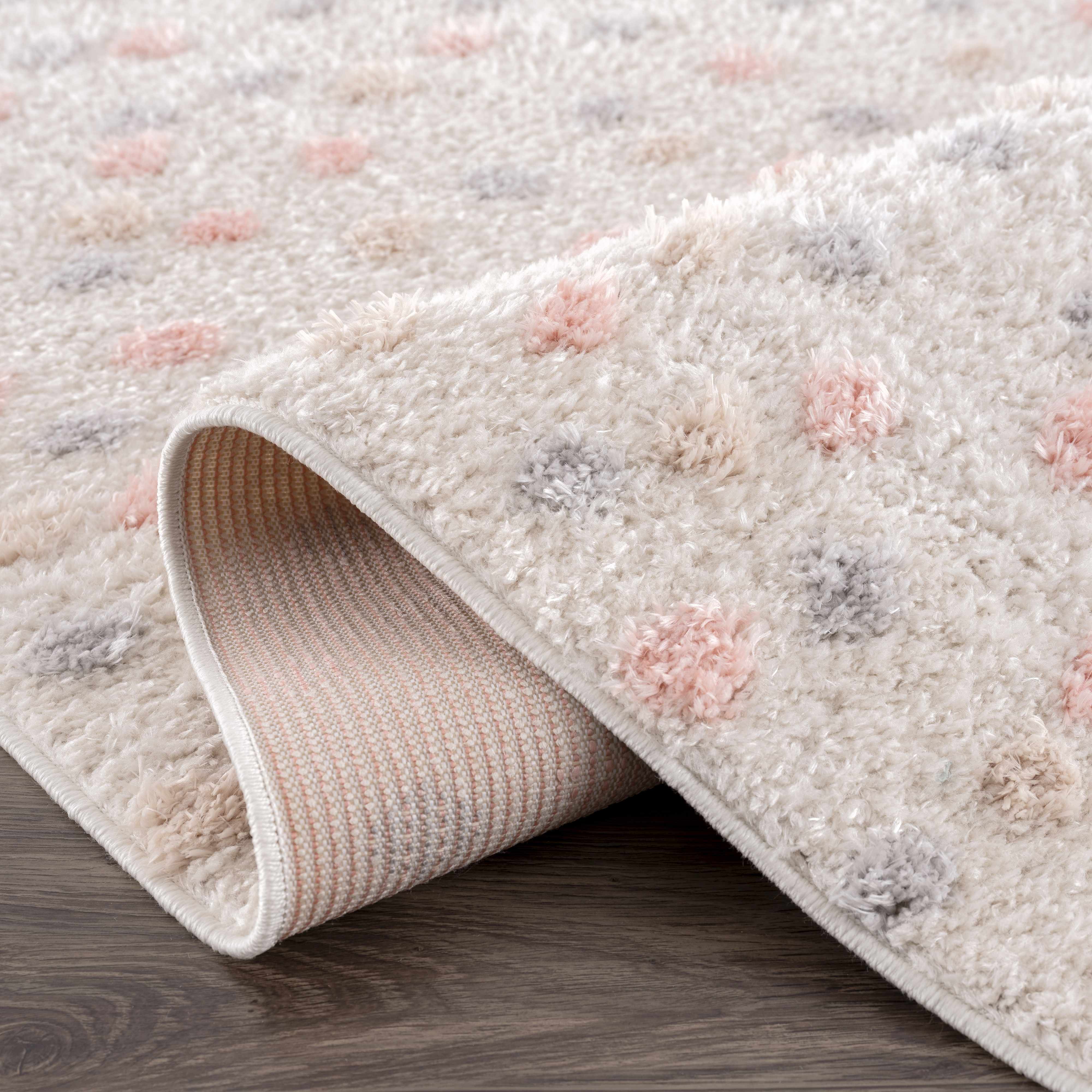 Cansu Area Rug  Plush Pile, Machine Woven, Contemporary Design