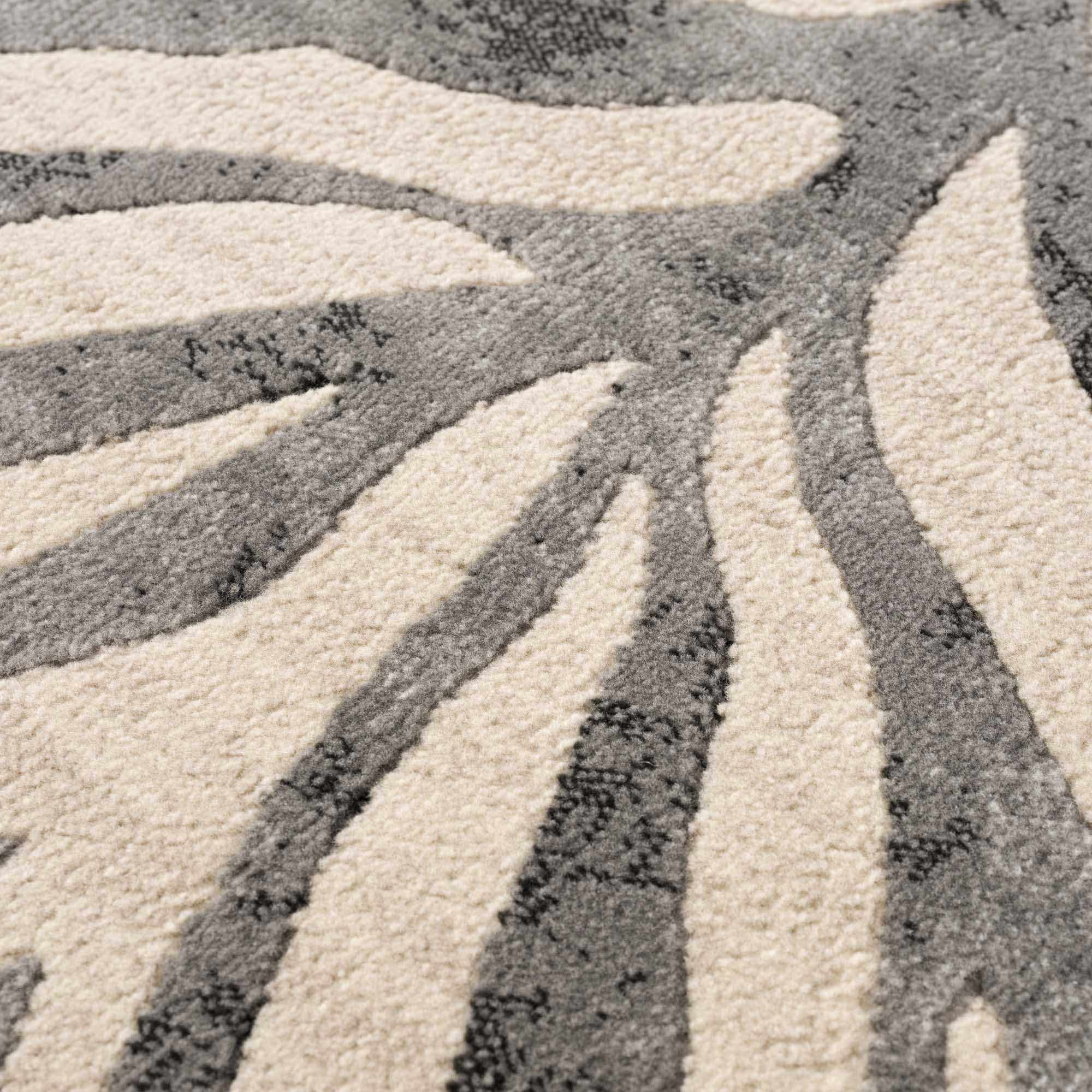 Elysian Zebra Print Area Rug  Machine Woven  Medium Pile  Gray