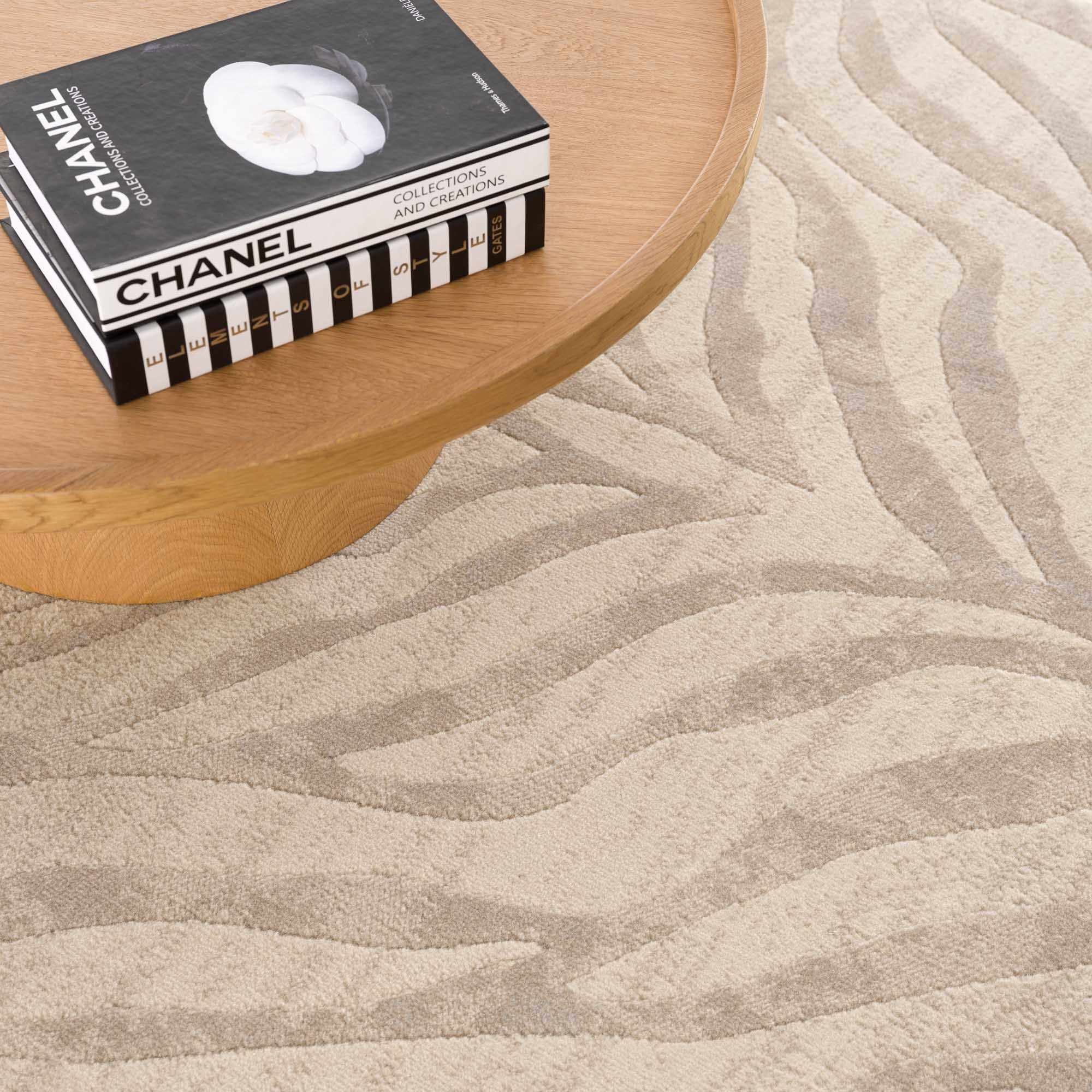 Bela Zebra Print Area Rug  Machine Woven  100% Polypropylene