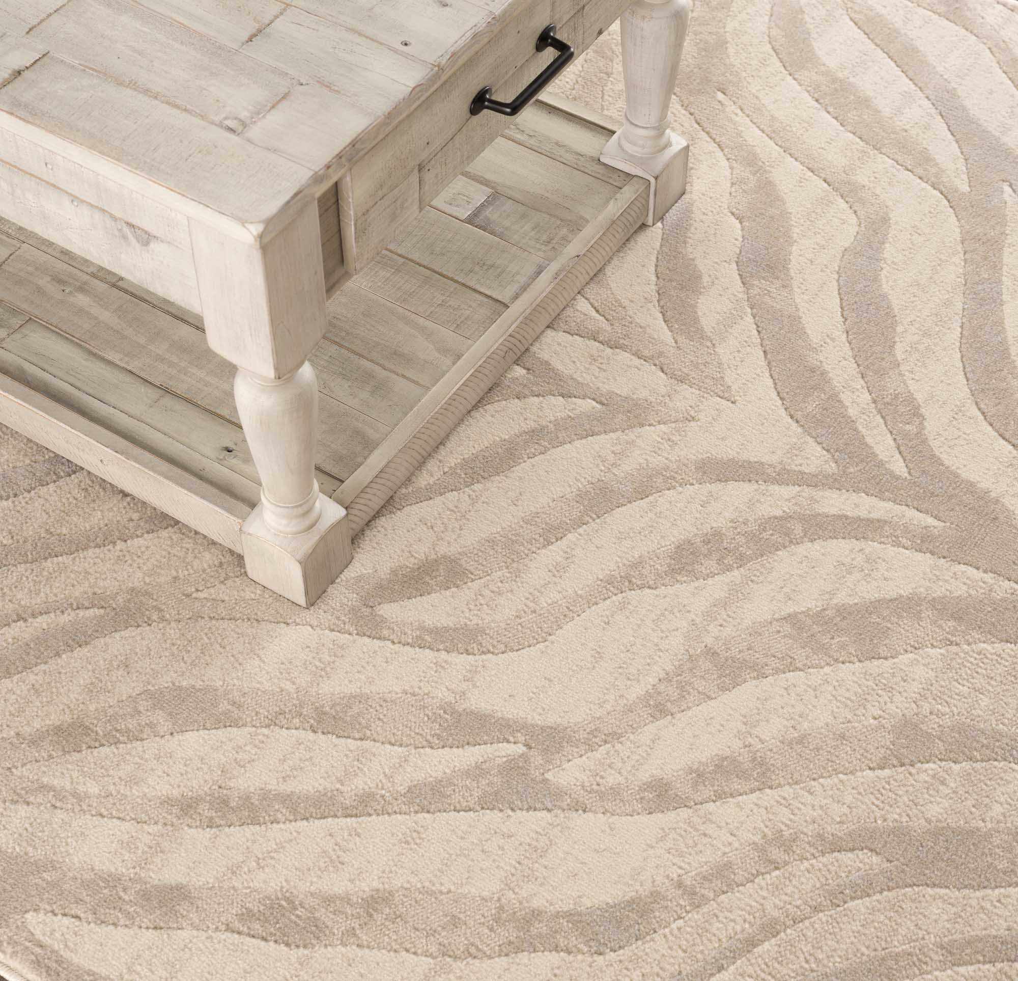 Bela Zebra Print Area Rug  Machine Woven  100% Polypropylene