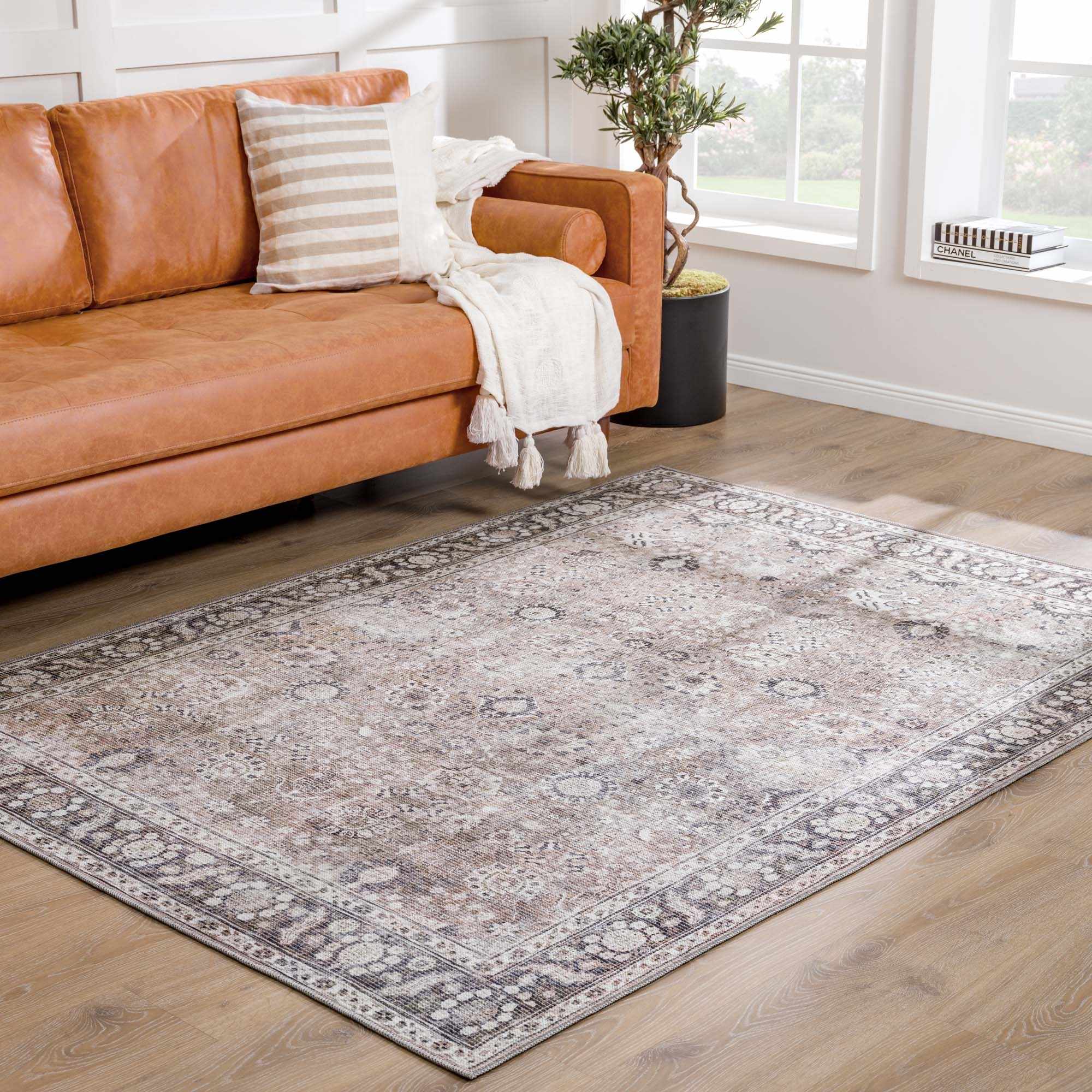 Gryo Washable Rug  Machine Woven, Pet Friendly, Traditional Style
